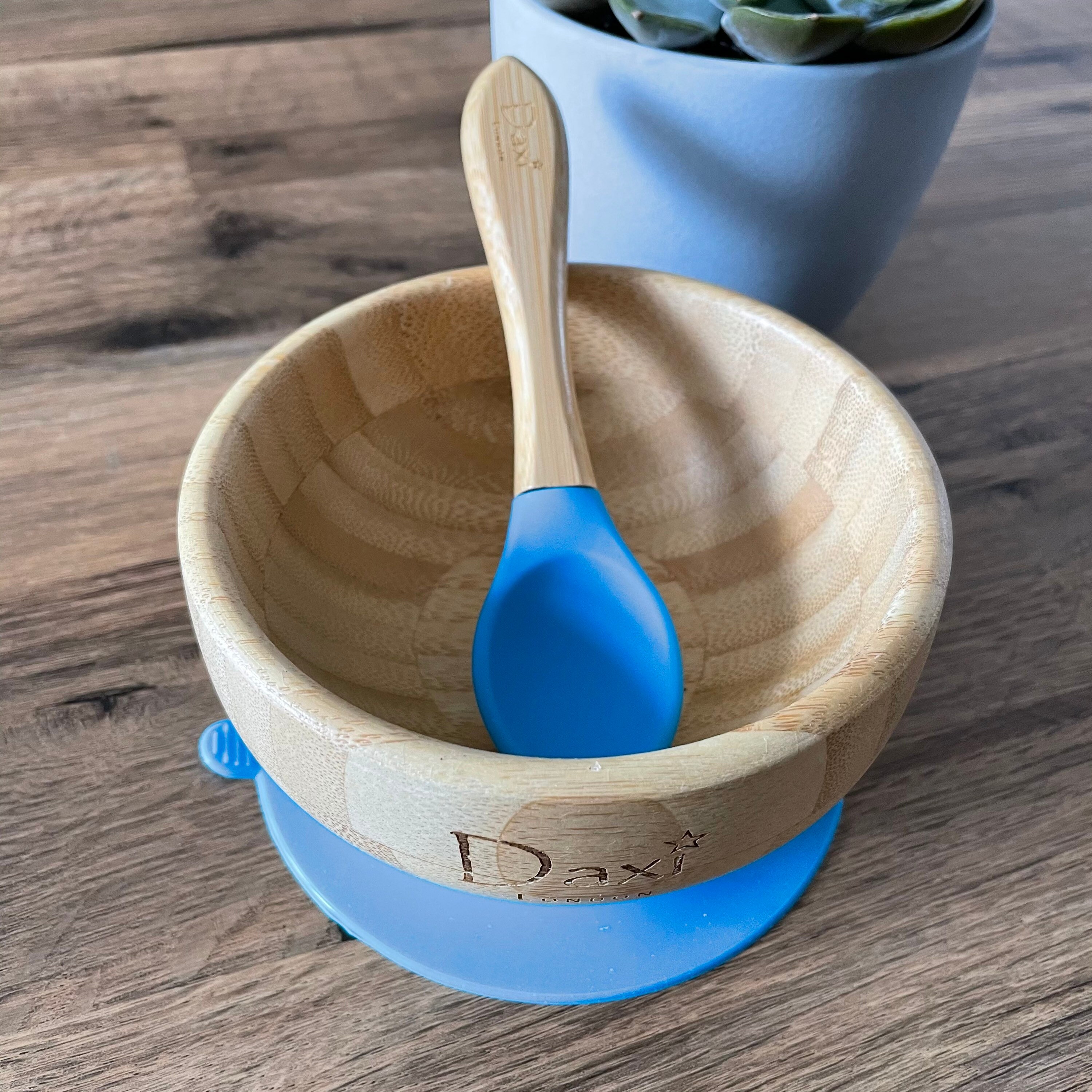 thumbnail: Bamboo Bamboo Baby Kom & Lepel Set - Grijs | Met Zuignap | Voor Vast Voedsel Vanaf 6 Maanden