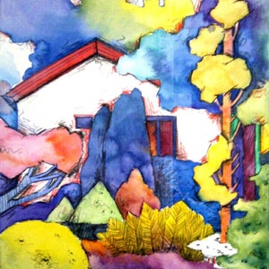 Painting &quot;The Secret Garden&quot; in watercolor