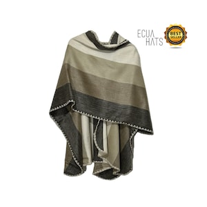 Ruana  K&#39;acha Style, Crossed Shawl, Open, No Button Up, Baby Alpaca made in Ecuador