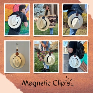 Clip magnétique multifonctionnel pour chapeaux, sacs ou accessoires portables. Durable, sûr, portable, idéal pour les voyages. image 2