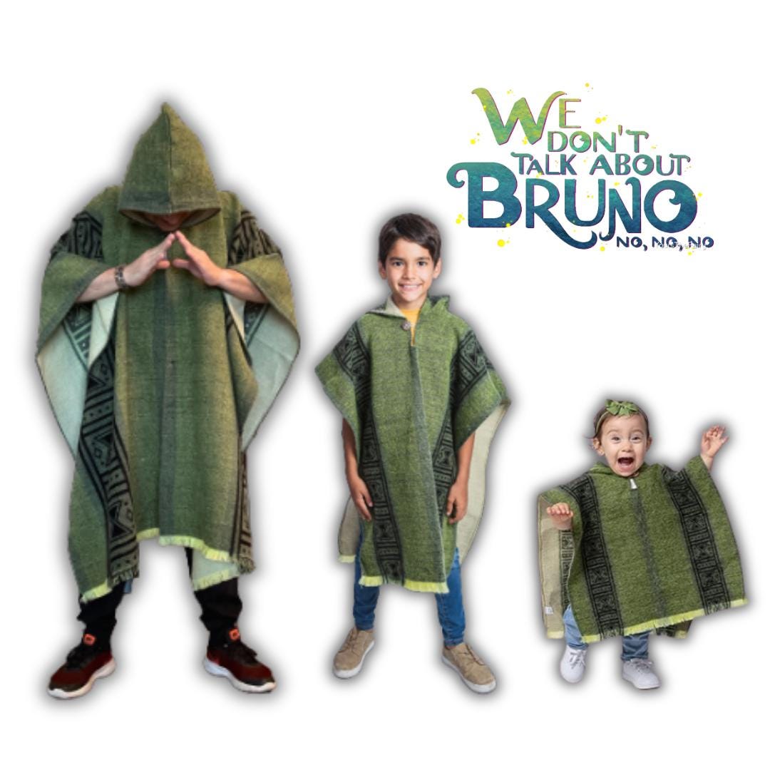 Encanto Bruno Poncho – Handmade Wool Blend, Ecuador - Etsy