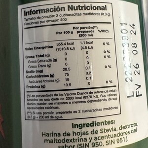ラ・ボリバナ ステビア - 天然甘味料および砂糖代替品（ペルー産） w/Yacon 150 g
