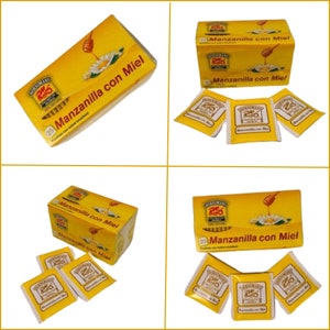 Hornimans Tea Manzanilla Con Miel / Chamomile Made in Ecuador 25 Units for Box