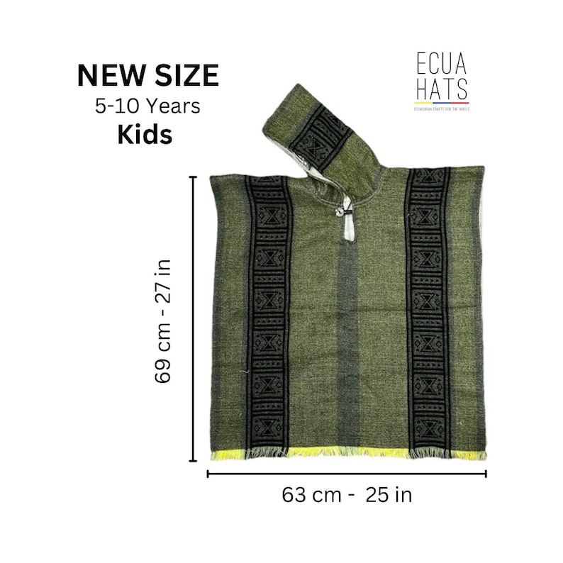 Limited Edition Encanto Bruno Poncho 100% Handmade in ECUADOR The Original & High quality 27x25 Child Unisex inches