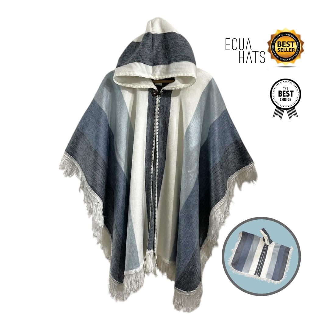 Various Colors, Button-up BABY ALPACA Wool Cape Poncho, Wrap