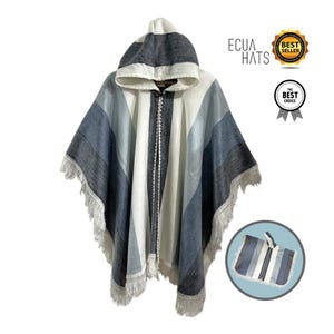 Handmade Baby Alpaca Wool Hooded Cape Poncho: Unisex Wrap Shawl