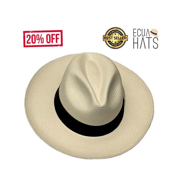 Genuine Unique Handmade Ecuador Montecristi " Panama Hat "  Type Fedora Model BRISA UV Protection Unisex Toquilla Straw.. Mid-Fine QUALITY!!
