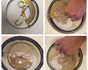 Professional Scissor Type Ring Compass Cap Hat Size Measuring Tool