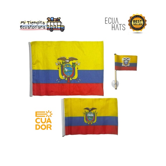 Bandiera Ecuador A Stringa 30 Pezzi - Gagliardetti Decorativi 20x13 Cm, Poliestere Resistente UV