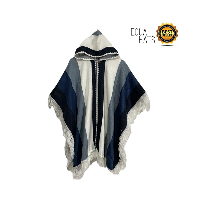 100% Handmade in Ecuador, Button-Up BABY ALPACA Wool Cape Poncho Wrap Shawl COAT w\/Hood Unisex
