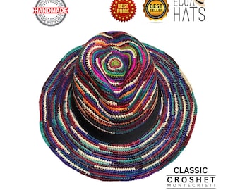 Genuino Ecuador Montecristi Paja Toquilla "Sombrero Panamá".. Textura Crochet!!