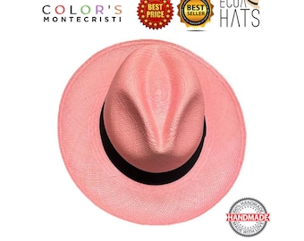 Genuino Ecuador Montecristi Paja Toquilla "Panama Hat" Color.. ADEMÁS Bolsa con Funda.. ¡El Original!