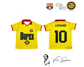 Jersey #10 Victor Ephanor (Replica) - 1980 Champion with Barcelona de Guayaquil/Ecuador - Fan Collection by Ecuahats