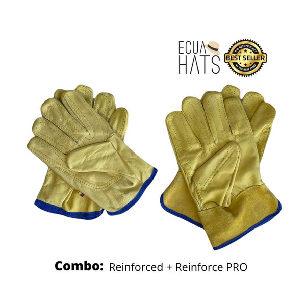 100% Colombian Leather Handmade Gloves Gardening/Cutting/Construction/Farm/Welding heavy duty work.