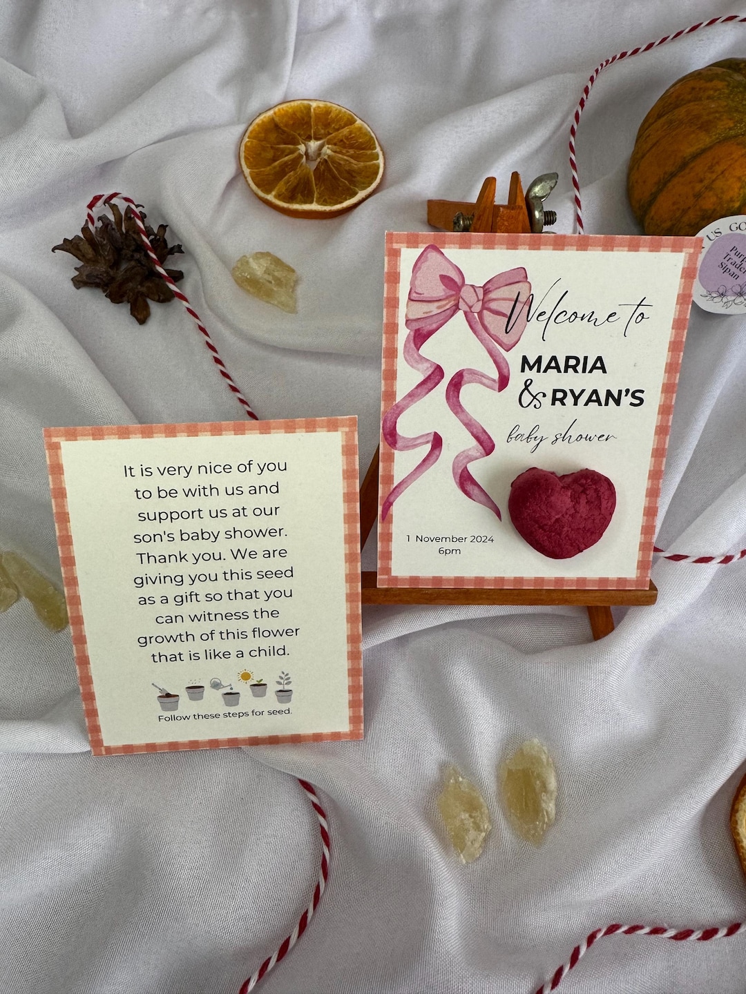 Plantable Seed Paper Invitation-personalized Blooming Seed Invitation-recycled Paper Seed Ball ...