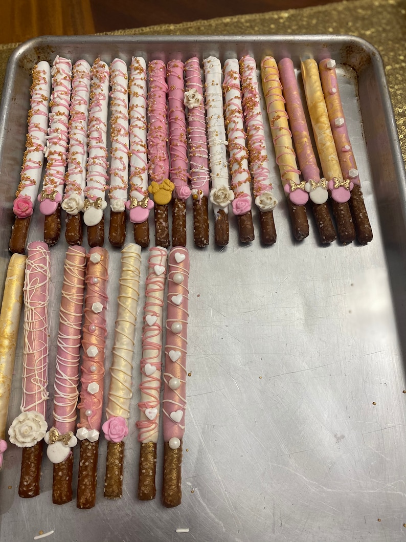 Chocolate covered pretzel rods Etsy