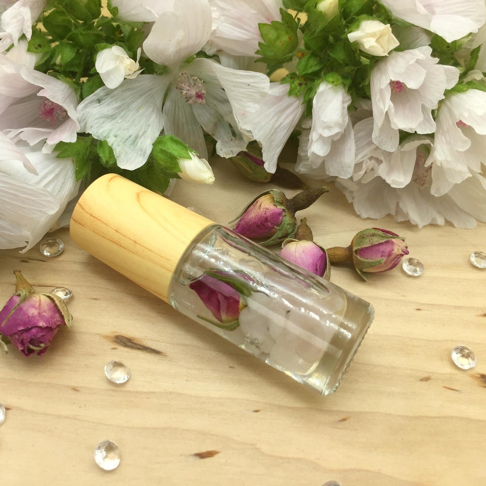 Rose Quartz Essential Oil Roller Bottles. Perfume. Crystals. Etsy