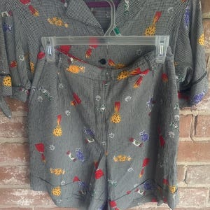 vintage ladies shorts and top set candies