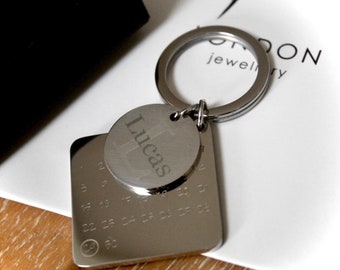 Personalised Keyring Special Date, Birthday, Gifts For Him, Gifts For Her, Calendar Keyring, Special Gift
