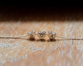 Personalised Sterling Silver Heart Bracelet: Initials & Dates