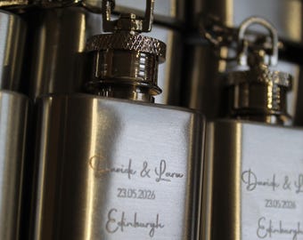 Personalised Hip Flask Keyring