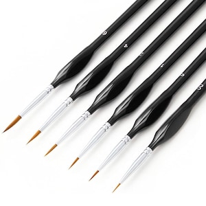 6 Pack of Miniature Detail Paint Brushes 