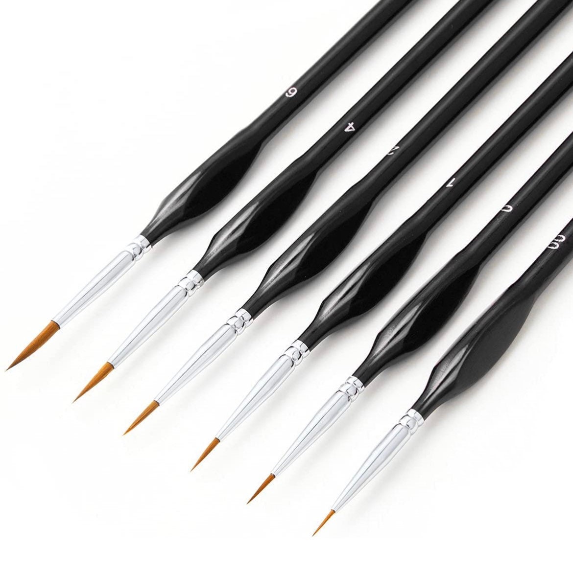 Pixiss Miniature Brushes Fine Tip; 6pc.