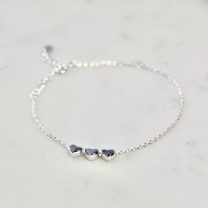 Silver Bracelet, Gift Set, Necklace, Heart Bracelet, Elegant Design, 925 Sterling Silver, Handmade Bracelet, S925, Optional Gift Wrap