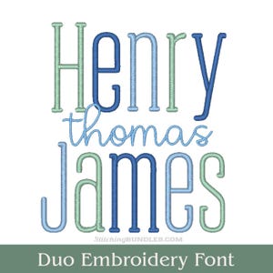 Stiletto Duo Embroidery Font BX Monogram 819 files Serif & Script Fonts 7 sizes each Embroidery Machine