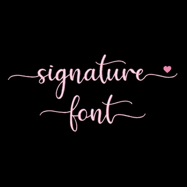 Hallo Signature Duo Schrift mit Schwänzen Stickmaschine 624 Schriftarten 6 Größen Sofortiger Download BOX Monogramm Swashes Kalligraphie Elegant Script Set