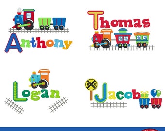 Choo Choo Train Embroidery Machine Designs Bundle Set INSTANT DOWNLOAD BX font kids 183 Files Locomotive Monogram Railroad steam engine
