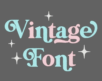 Vintage Retro Duo Schrift Stickerei Maschinenstickerei Designs BOX Monogramm 2 Style Fonts + Bonus Buchstaben & funkelt 6 Größen 846 Datei Boho Swashes Set