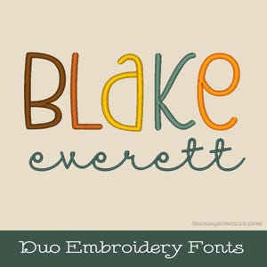 Diseños para máquina de bordar Alexa Grace Duo Font BX Monogram - 2 fuentes Estilo Script y Sans 6 tamaños cada uno Juego de 702 letras de archivo para niños San Valentín