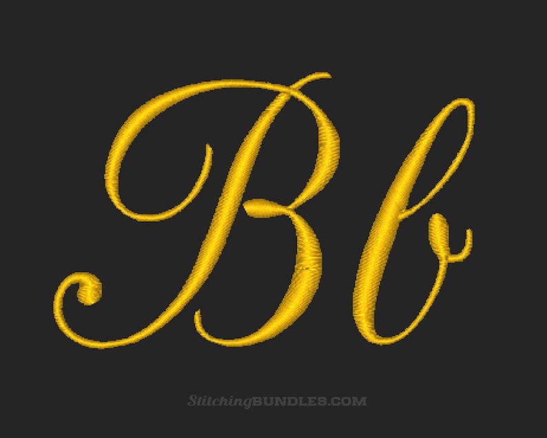 Fuente Champagne Script para máquinas de bordar, 5 tamaños, descarga instantánea, monograma BX, números elegantes, puntuación, alfabetos, cursiva para bodas. imagen 2