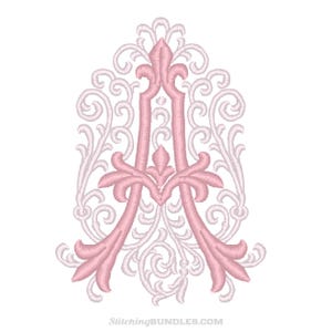 Hochzeit Schrift Flourish Swirl Monogramm Maschinenstickerei, 2 Farben Schriftrolle, ausgefallene Buchstaben, eleganter BKV, Valentinstag, Feiertage