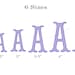 Fishtail Monogram 2 Color Embroidery Font BX 6 Sizes 11 Formats Machine ...