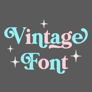 Vintage Retro Duo Font Embroidery Machine Designs BX Monogram 2 Style Fonts + Bonus letters & sparkles 6 sizes 846 file Boho swashes set