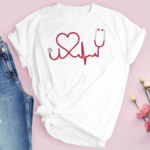 Nurse Life Embroidery Machine Designs - INSTANT DOWNLOAD - 12 sizes 4X4 5X7 6X10 7X12 Nursing School Gift for Nurse RN Stethoscope Medical