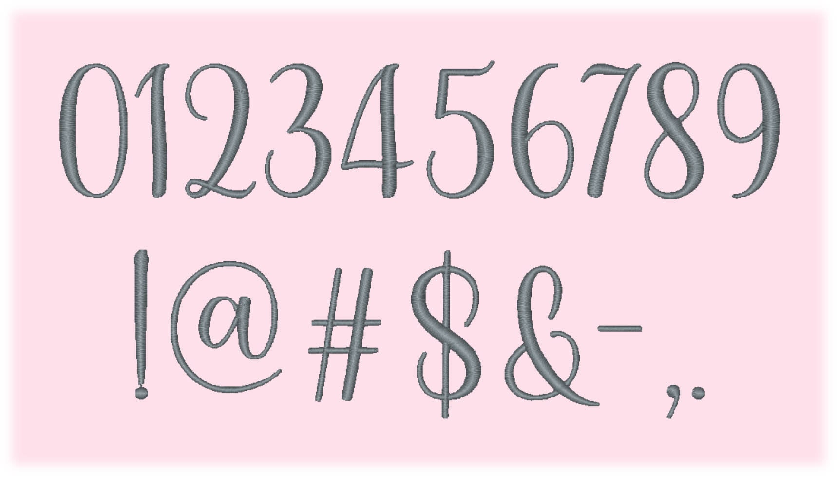 Swirly Script Monogram Font BX Embroidery Machine Designs 7 Sizes ...