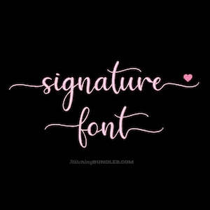 Hello Signature Duo Font with tails Embroidery Machine 624 Fonts 6 Sizes Instant Download BX Monogram Swashes Calligraphy Elegant Script set