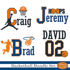 148 Basketball Embroidery Machine Designs Set BX fonts Numbers 2 color monogram varsity college font Hoops air jump net sports team player