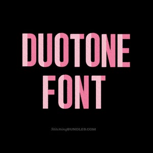 Duotone Embroidery Font Numbers 7 Sizes BX Monogram 2 Color Block Alphabets Letters two color Narrow Embroidery Machine Fonts