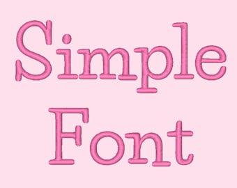 414 Simple Fonts Monogram Numbers Punctuation Embroidery Machine Designs 6 Sizes Instant Download BX Format Alphabets Letter