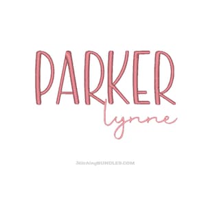 Beauty Marks Duo Font Embroidery Machine Designs BX Monogram includes 2 Fonts Style Script and Sans 6 sizes each 582 file Cursive letter set