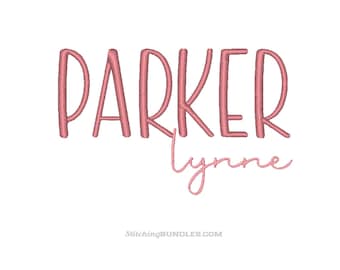 Beauty Marks Duo Font Embroidery Machine Designs BX Monogram includes 2 Fonts Style Script and Sans 6 sizes each 582 file Cursive letter set