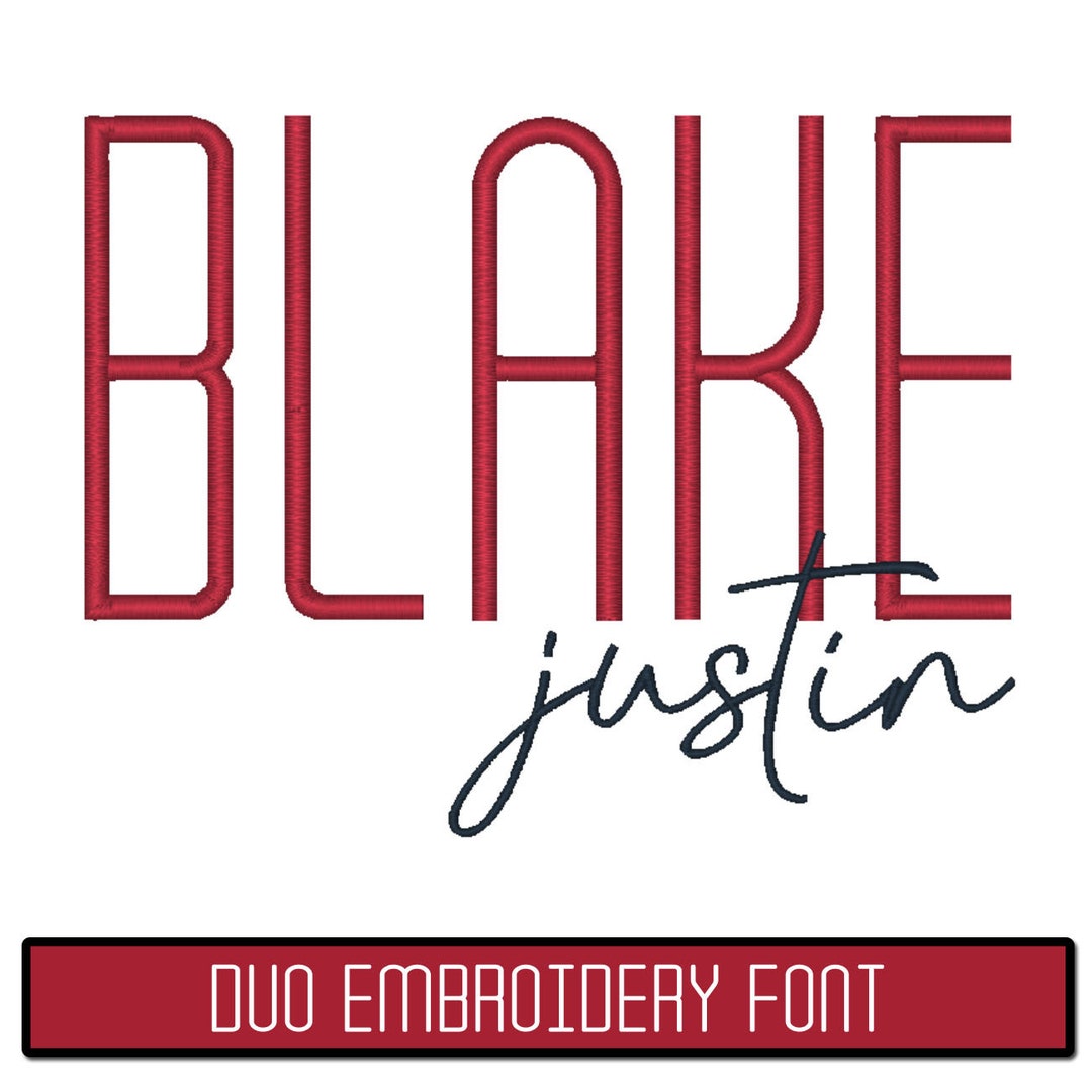 Lemon & Lime Duo Embroidery Font BX Monogram 658 Files Sans and Script ...