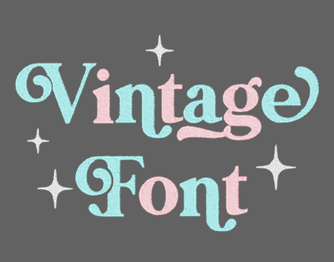 Vintage Retro Duo Font Embroidery Machine Designs BX Monogram Etsy