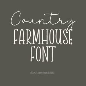 Farmhouse Duo Script and Serif Font Embroidery Machine Designs BX Monogram 6 sizes each total 582 files Instant Download Country set