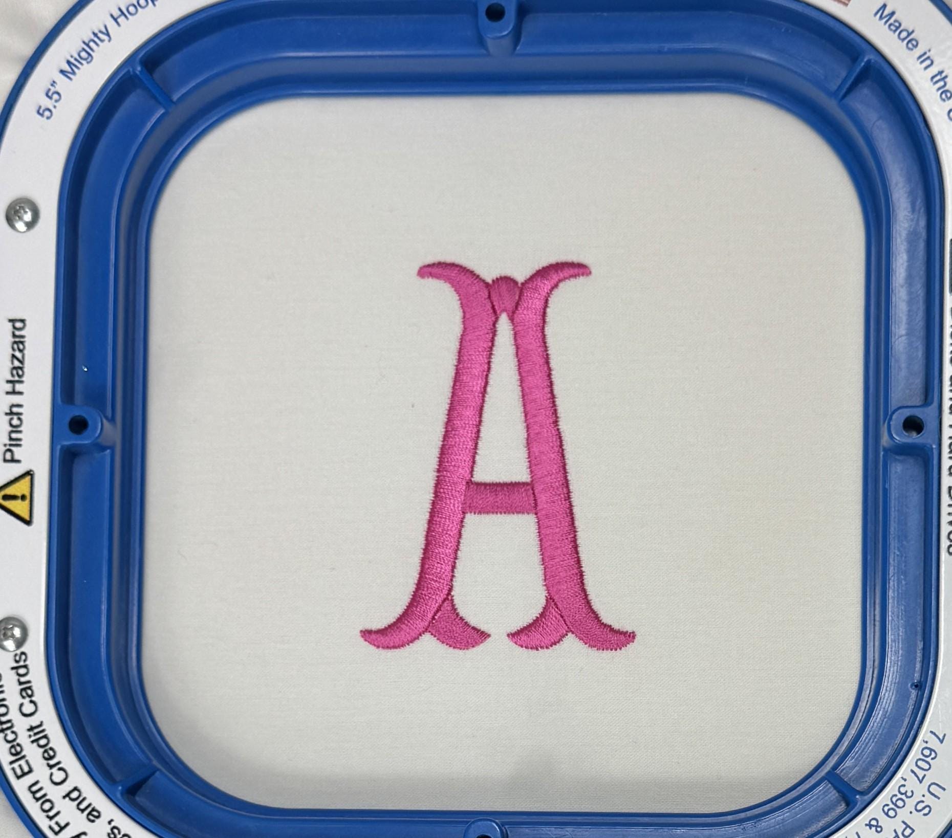 Fishtail Satin Monogram Embroidery Font BX 6 Sizes 11 Formats Machine ...