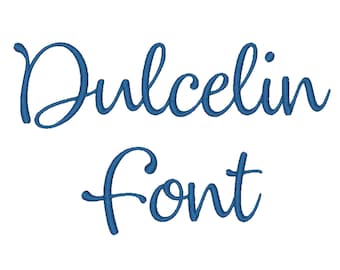 Dulcelin Script Ricamo Macchina Disegni Font 4 Dimensioni - Download Immediato - BX Monogramma Numeri Punteggiatura Alfabeti Lettere Corsivo